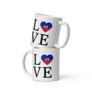 Mug "LOVE Haïti" – Cœur Drapeau Haïtien