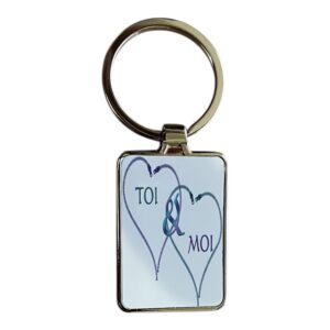 JZTE4127 Porte-clés “Toi & Moi” – Cadeau romantique en métal