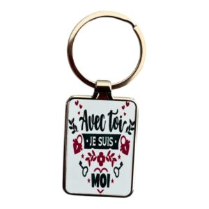VHMQ2778 Porte-clé « Avec toi je suis moi » – Cadeau romantique