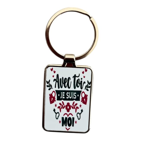VHMQ2778 Porte-clé « Avec toi je suis moi » – Cadeau romantique