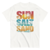 unisex-classic-tee-white-front-6a67a5f37218c T-Shirt « Sun Sand » – L'Esprit de l'Été Toute l'Année