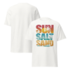 unisex-classic-tee-white-front-and-back-6a36d5553e066 T-Shirt « Sun Sand » – L'Esprit de l'Été Toute l'Année